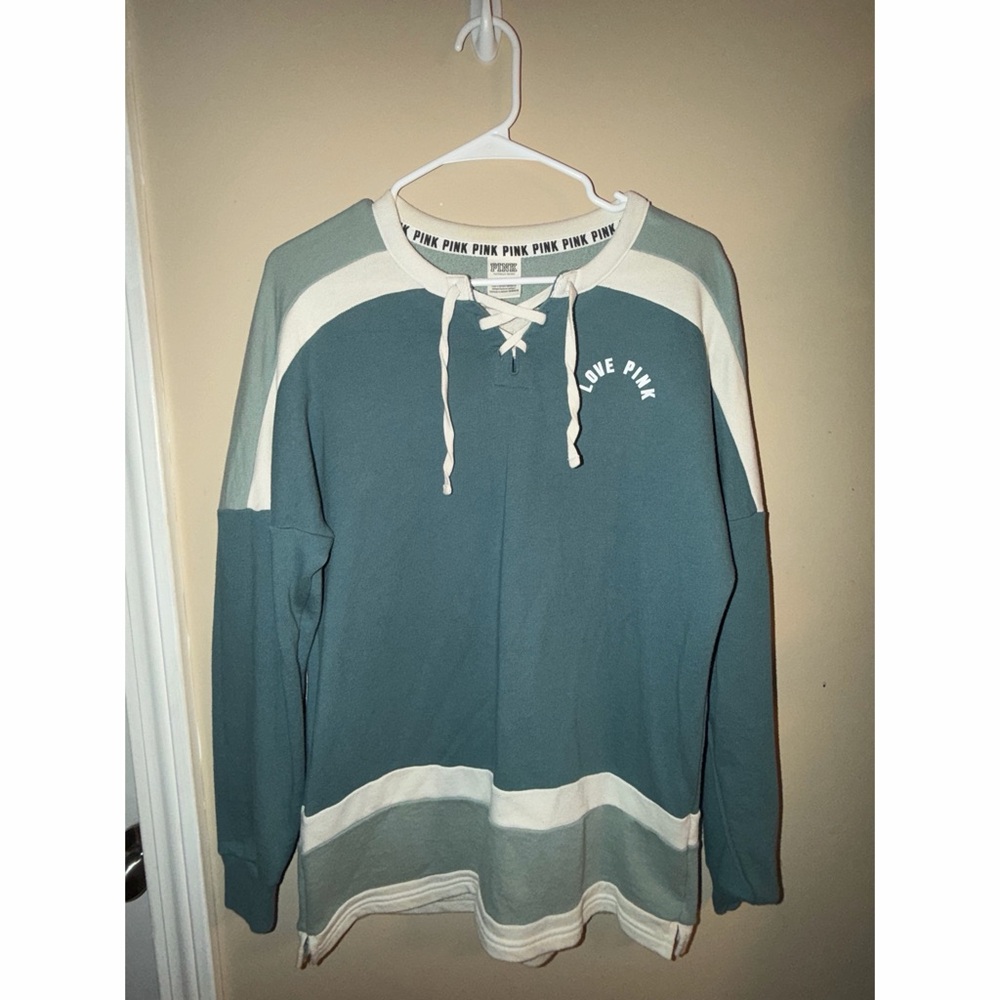 Victoria's Secret PINK Lace Up Sweatshirt